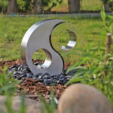 Stilvoll glänzen sie als beetstecker oder künstlerischer. Garten Edelstahl Springbrunnen Yin Yang Clgarden De