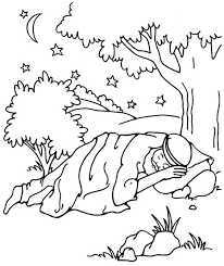 Jacob S Dream Coloring Page Sermons4kids Bible Coloring Pages Sunday School Coloring Pages Bible Crafts