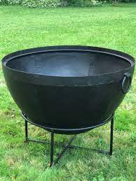 I picked it up at a yard sale and sometimes used it as a fire pit for burning wood. Large Cauldron Style Steel Fie Pit With Stand Made In India Using Traditional Riveted Steel 27 1 4 Overall Height X 31 7 Cauldron Cast Iron Fire Pit Fire Pit