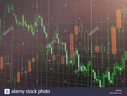 Stock Market Or Forex Trading Graph And Candlestick Chart