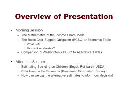 Basic Child Support Obligation The Economic Table