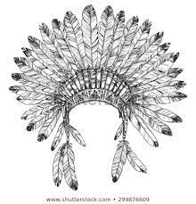 Find Hand Drawn Native American Indian Headdress Vector Monochrome Illustration Of Indian Indian Headdress Tattoo Indian Skull Tattoos American Indian Tattoos
