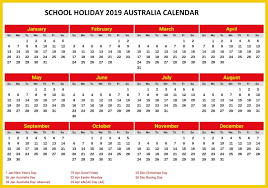 Australia 2019 School Holidays Printable Calendar 2019 Calendars Catch Holiday Calendar Printable Printable Calendar Template Calendar Printables