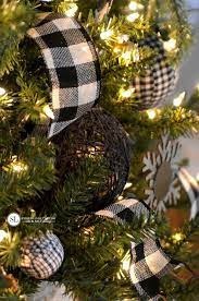 Black And White Plaid Buffalo Check Christmas Tree 2015 Michaels Dream Tree Challenge Bystephanielynn Christmas Tree Themes Plaid Christmas Decor Black Christmas Trees