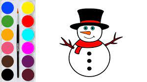 Easy and innovative paper snowman crafts for kids! How To Draw A Snowman Easy Drawing For Kids Merry Christmas Youtube