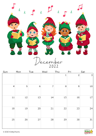 December 2022 Christmas Calendar Free Printable 2022 Calendar Thats Printable Kids - Monthly Snapshots - Kiddycharts.com