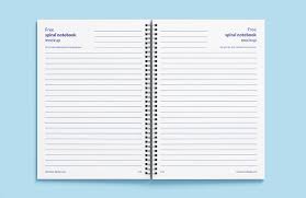 Free Spiral Notebook Mockup Notebook Spiral Notebook Free Mockup