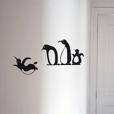 Penguins Wall Decals Voila Usa Penguin Wall Wall Decals Vinyl Wall Stickers