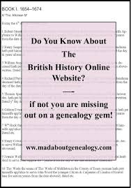 British History Online A Genealogy Gem Of A Website Family Genealogy Genealogy History Family Tree Genealogy