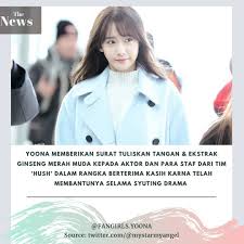 YoonA gives letter & Cheong Kwan Jang Korean Red Ginseng Extract to actors  and staffs from #HUSH team to thank them for these 4 months of  filming/helping her to complete Jisoo] 📌#Flashback