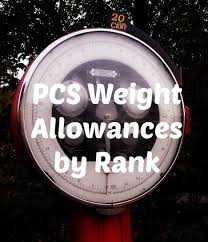 Army Moving Weight Allowance For A Pcs Move Married To The