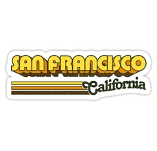 San Francisco Ca City Stripes Sticker By Retroready Preppy Stickers Hydroflask Stickers Cool Stickers