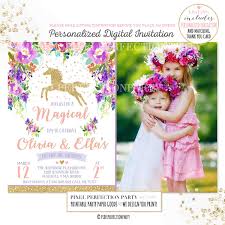 Joint Birthday Party Invitation Wording For Adults Unicorn Birthday Invitation Magical Unicorn Invitation Sibling Unicorn Invitation Joint Unicorn Invitation Whimsical Floral Unicorn Party Unicorn Invitations Unicorn Birthday Unicorn Birthday Invitations