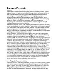 Kumpulkan hasil kerja kelompok untuk penilaian. Asesmen Portofolio