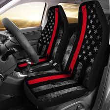 Thin Red Line Firefighters Support Car Seat Cover Set Car Seatcover Automotive Vehicle Elastic Fr Car Seats Car Seat Cover Sets Toyota Tacoma Accessories