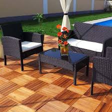 Meubles de maison produit neuf jamais utilisé table de jardin tres confortable légère et solide couleur vif avec parasol et socle pour 4 personnes. Swing Harmonie Salon De Jardin Rio 4 Personnes Noir