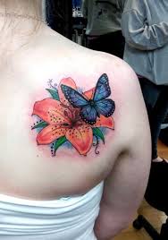 Lower Back Tattoos For Females Tattoos For Women Butterfly Tattoo On Shoulder Butterfly With Flowers Tattoo Flower Tattoo Shoulder