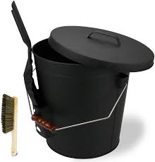 The ash can's stainless steel construction also makes it the perfect receptacle for the occasional drop of something pleasantly bracing! Charcoal Wood Fire Pits Burning Stoves Indoor And Outdoor Grisun Ash Bucket With Lid Large Pellet Metal Buckets Pail Ash Can 5 2 Gallon Coal Bucket For Fireplace Shovel And Hand Broom Bucket