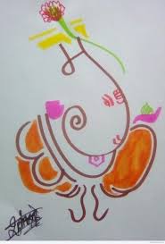 Amazing Ink Painting Of Megha Name Akshar Ganesh Art Desipainters Com Name art in ganpati, mumbai, india. megha name akshar ganesh art