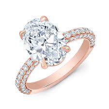 With its pinkish hue and vintage appeal, romantics are falling hard for. 1 66 Ct Oval Cut Natural Diamond Natural 3 Row Micro Pave Diamond Engagement Ring Gia Certified
