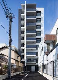 モノクロのモダンな外観デザインの全36戸施工事例 名古屋で土地活用 マンション経営 マンションのデザイン マンション 現代的なアパート