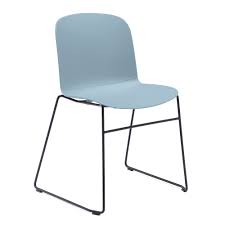 Constructed with a stout steel frame that is fully finished in black, this chair can comfortably withstand the weight of individuals of both large and small statures and contend with the wear and tear of daily thick padded seat and back. Session Work Cafe Chair Sled Base By Connection In Dining Chairs