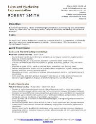 Creating a summary or an objective for your sales rep resume is important as it is a statement of the entire resume for the recruiters to get an insight into your professional caliber. Sales And Marketing Representative Resume Samples Qwikresume