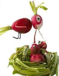 Radish Cardinal Food Art Food Sculpture Food Humor