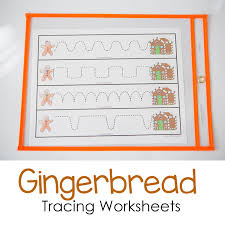 Indoor music, songs and dance activities. Gingerbread Tracing Worksheets Fun With Mama