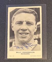 RARE 1962 A&BC SCOTTISH FOOTBALLERS BILLY HENDERSON GLASGOW RANGERS HOF'er 
