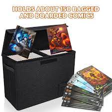 Amazon.com: YSCare 2-Pack Comic Book Organizer, Collapsible Comic Book Case  with Dividers and Carrying Handles, Comic Short Box Holds 150 Comics, 15.5