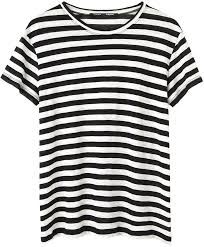 Black And White Horizontal Striped Shirt Mens 245 Proenza Schouler Striped Tissue Tee Black Striped Shirt Striped Tee Striped