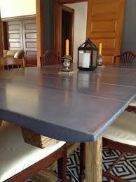 Fan Made This Concrete Dining Room Table Was Produced Using Quikrete 5000 Concrete Mix And A Charcoal Color Ad Dining Table Diy Dining Table Concrete Decor