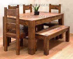 Rustic Kitchen Table With Bench Or Chairs Topdekoration Com Dining Table Rustic Butcher Block Dining Table Rustic Farmhouse Dining Table