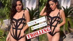 Urfi javed Viral Photos: Future porn star of India | Urfi Javed drops  video in see-through strappy black monokini, gets brutally trolled