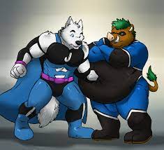 Gut Punch: commission by aggro_badger by jim55 -- Fur Affinity [dot] net