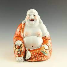 CHINESE PORCELAIN SEATED BUDAI LAUGHING BUDDHA CHINA BUDDHISM 20TH C. | eBay