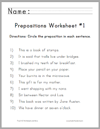 We did not find results for: Circle The Prepositions Worksheets Student Handouts