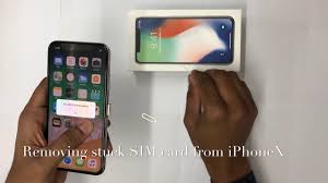 Ensure the device is powered off. How To Remove A Stuck Sim Card From Iphone X Youtube