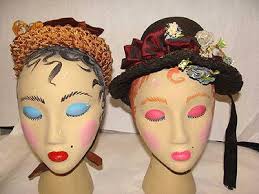 Antique Derby Bowler Hats, Lot Of Two