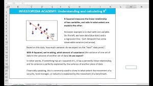 I have done a graph in ms excel and the r squared value was 0.8044. How Do You Calculate R Squared In Excel