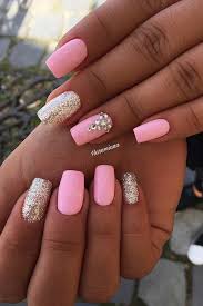 Share you most favorite pink nail art ideas. Pastel Pink Nails With Gold Glitter Nail And Manicure Trends