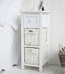 The White Lighthouse Furniture Maine White Bedside Cabinet White Bedside Table Narrow White Bedside Table Narrow Bedside Table