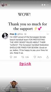Handball, jokes on you lot mwahaha. Pink Offers To Pay Sexist Fine For Women S Handball Team Who Wore Shorts To A Game Instead Of Bikini Bottoms Bored Panda