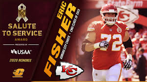Nike green bay packers salute to service jacke gr. Fisher An Nfl Salute To Service Nominee Central Michigan University Athletics