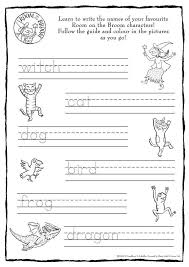 Pin By Catherine Story Snug On Activities Using Room On The Broom Room On The Broom Handwriting Activities Broom