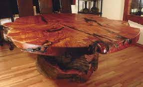 One way to do it? Tree Stump And Tree Trunk Furniture Natural Building Blog Handmade Dining Room Tables Dining Table Rustic Rustic Furniture