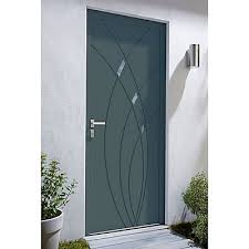 Elle participe à l'esthétisme de la façade et s'adapte au style de décoration de votre entrée. Porte D Entree Aluminium 4 Alu Zoe Gris 90 X 215 Cm Poussant Gauche Castorama