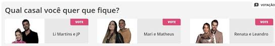 Assista aos melhores momentos da estreia de power couple. Enquete Uol Power Couple Quem Sai Hoje E Como Esta A Votacao Parcial Dci