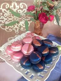Metallic Macarons Rose Gold Blue And Pink Sweet 16 Baby Reveal Party Baby Gender Reveal Party Gender Reveal Decorations